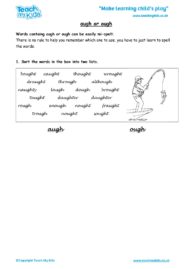 Worksheets for kids - augh-or-ough